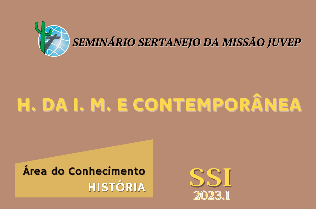 História da Igreja Moderna e Contemporânea - 2023.1