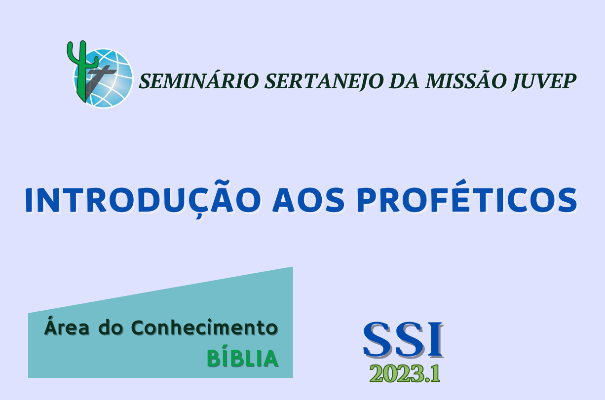 Introdução aos Proféticos - 2023.1