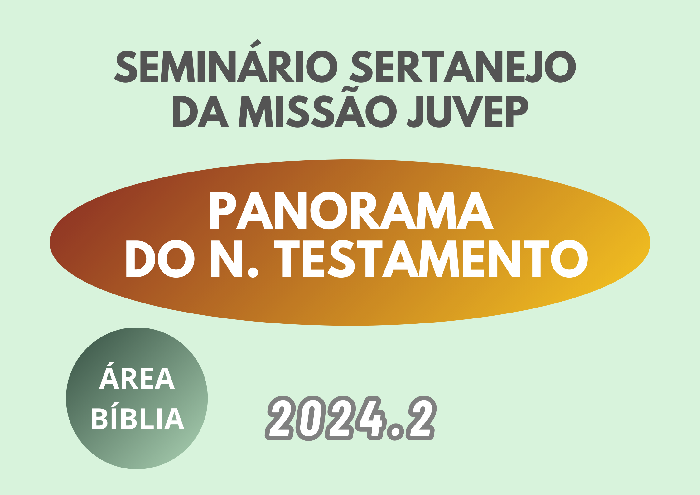 Panorama do Novo Testamento - 2024.2